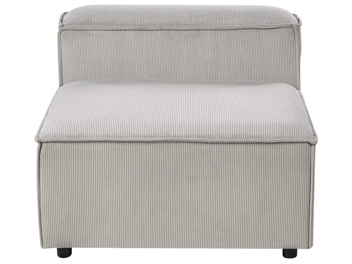 Modular Corner Sofa 4 Seater Corduroy Taupe Right Hand Quiva