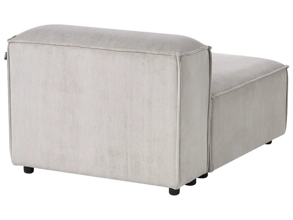 Modular Corner Sofa 4 Seater Corduroy Taupe Right Hand Quiva