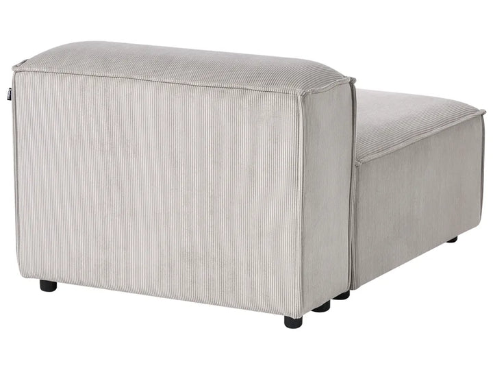 Modular Corner Sofa 4 Seater Corduroy Taupe Right Hand Quiva