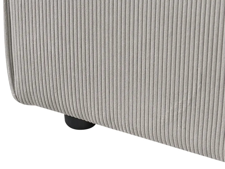 Modular Corner Sofa 4 Seater Corduroy Taupe Right Hand Quiva