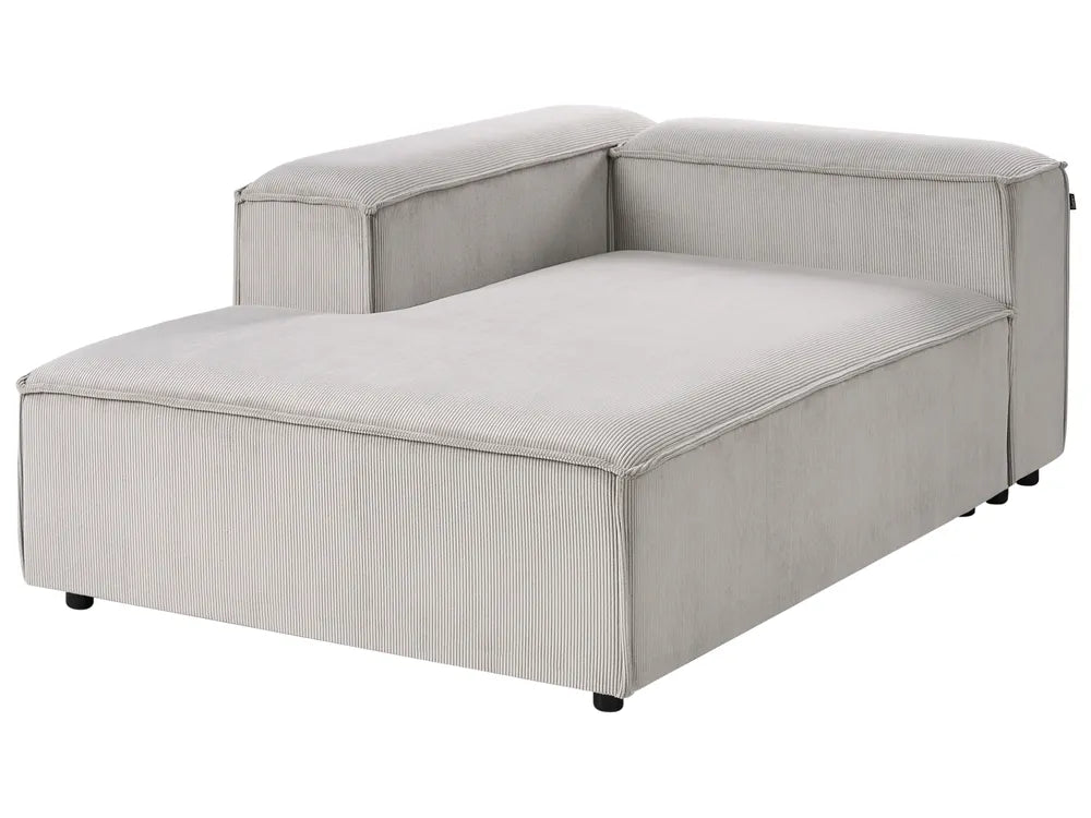 Modular Corner Sofa 4 Seater Corduroy Taupe Right Hand Quiva