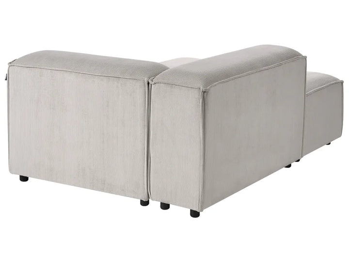 Modular Corner Sofa 4 Seater Corduroy Taupe Right Hand Quiva