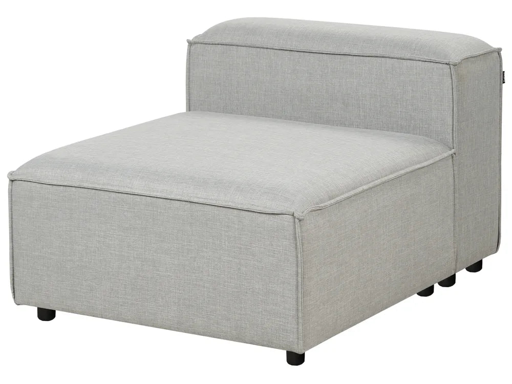 Modular Corner Sofa 4 Seater Fabric Light Grey Right Hand Oakham