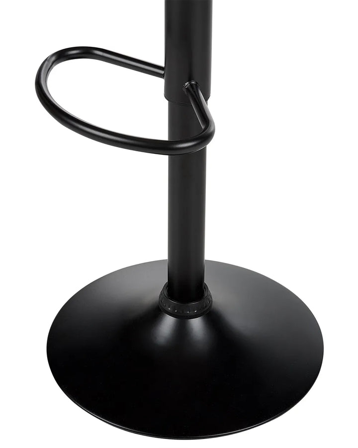 Set of 2 Bar Chairs Faux Leather Swivel Light Beige Elegant Design Yentia