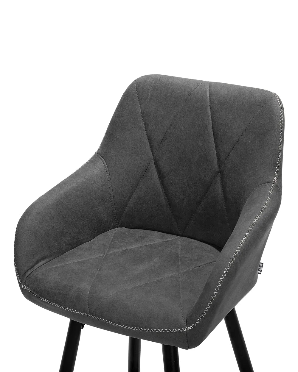 Set of 2 Bar Chairs Grey Non-Slip Leg Protectors Xalana