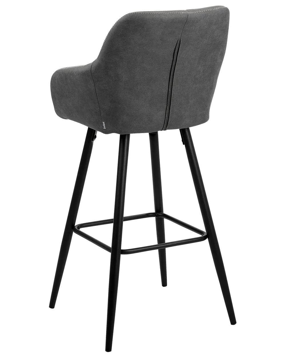 Set of 2 Bar Chairs Grey Non-Slip Leg Protectors Xalana
