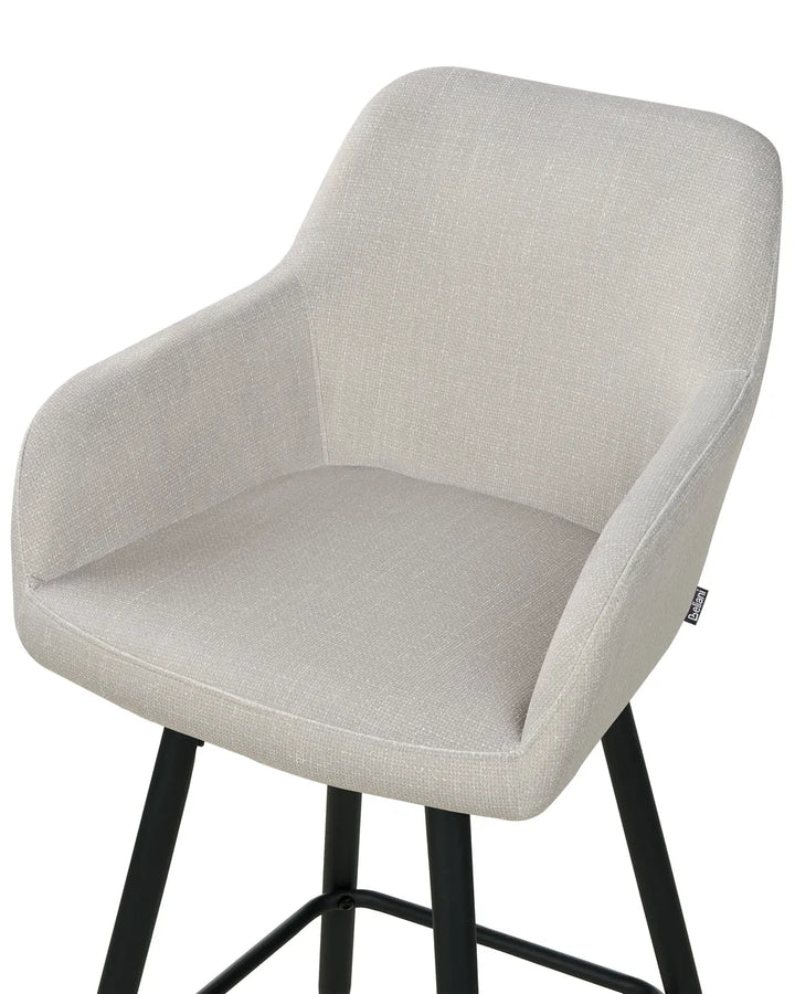 Set of 2 Bar Chairs Velvet Taupe Many Interior Styles Sontro