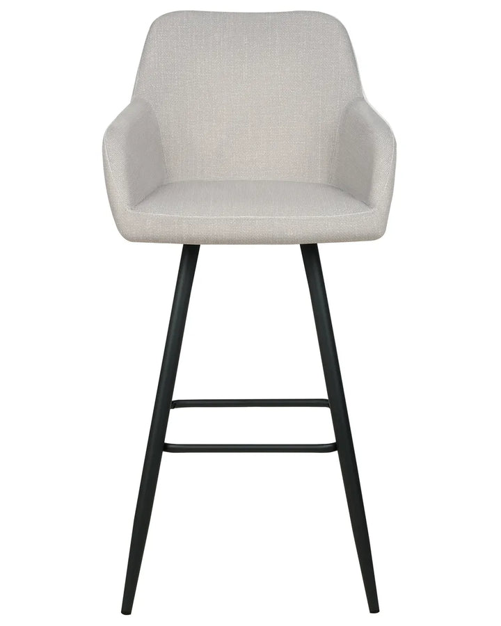 Set of 2 Bar Chairs Velvet Taupe Many Interior Styles Sontro