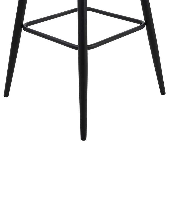 Set of 2 Bar Chairs Beige Solid Craftship Jarnio