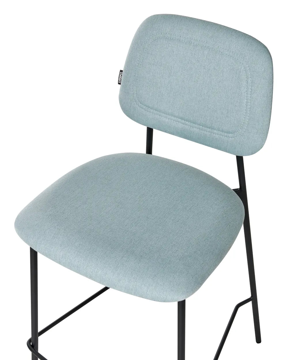 Set of 2 Bar Chairs Fabric Light Blue Maximum Comfort Ristor