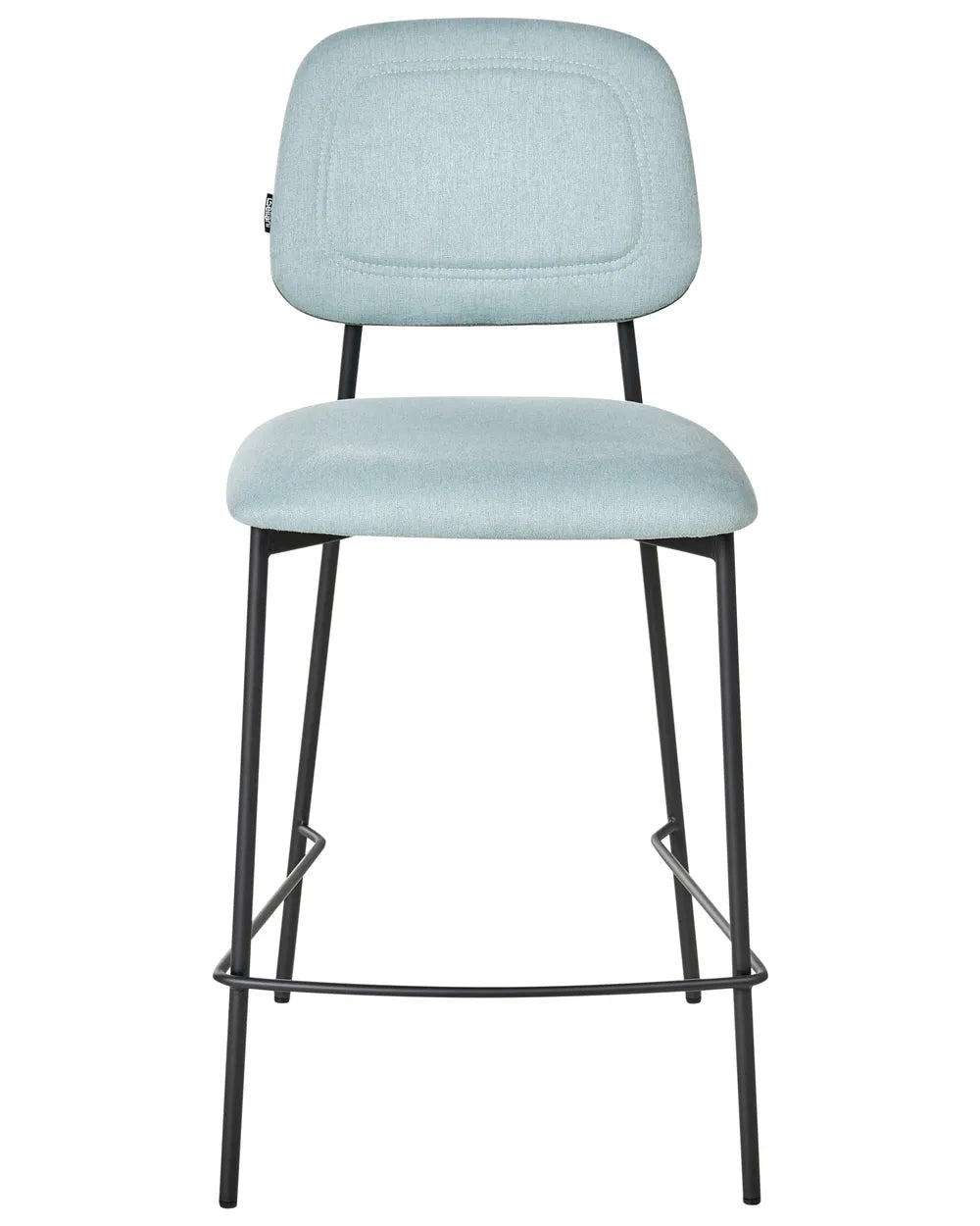 Set of 2 Bar Chairs Fabric Light Blue Maximum Comfort Ristor