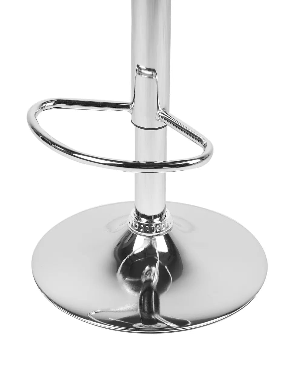 Set of 2 Bar Chairs Faux Leather Swivel Grey Adjustable Height Fresto