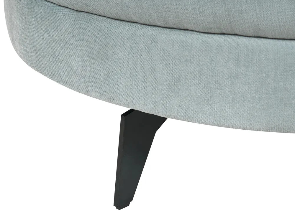 Corner Sofa 3 Seater Chenille Light Blue Left Hand Yvera