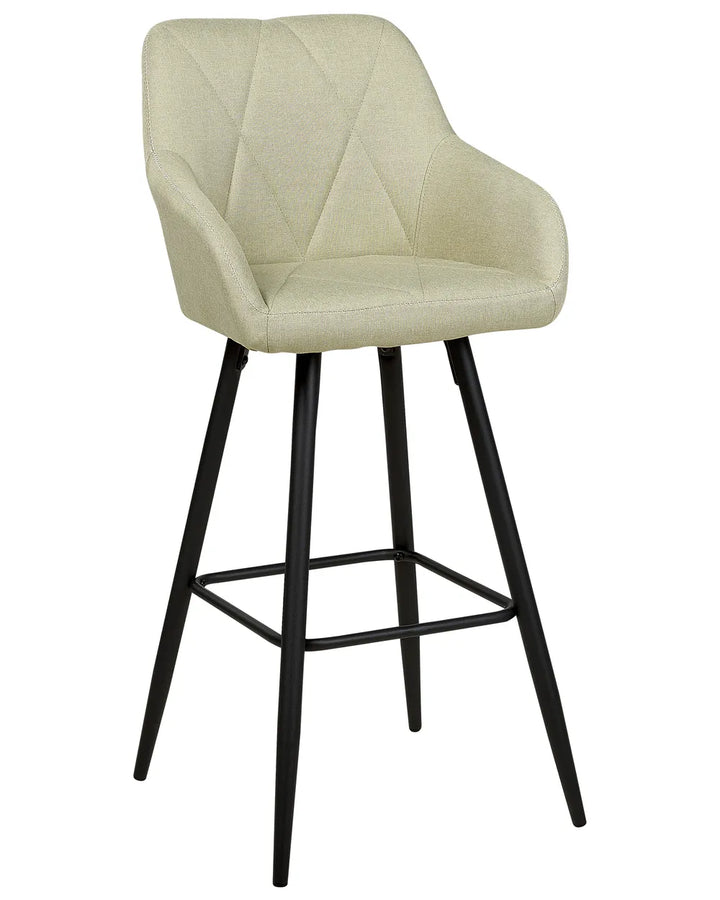 Set of 2 Bar Chairs Light Green Solid Craftship Xalana
