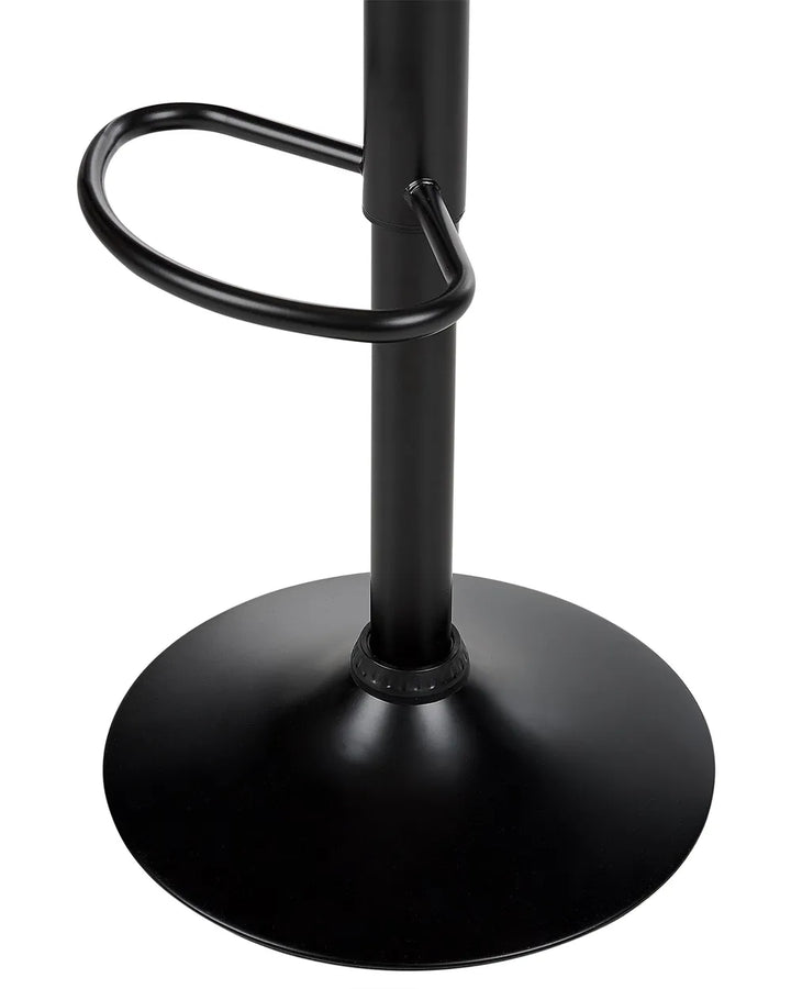 Set of 2 Bar Chairs Faux Leather Swivel Golden Brown Solvia