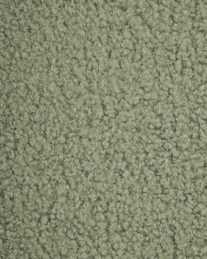 Set of 2 Bar Chairs  Boucle Light Green Comfortable Footrest Hestia