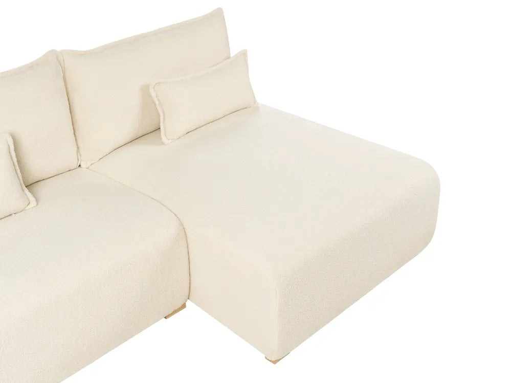 Modular Corner Sofa Boucle Off-White Left Hand Averni