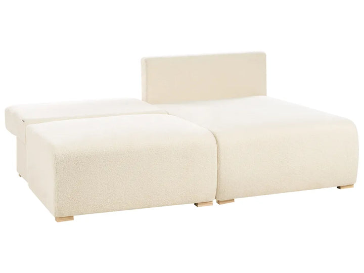 Modular Corner Sofa Boucle Off-White Left Hand Averni