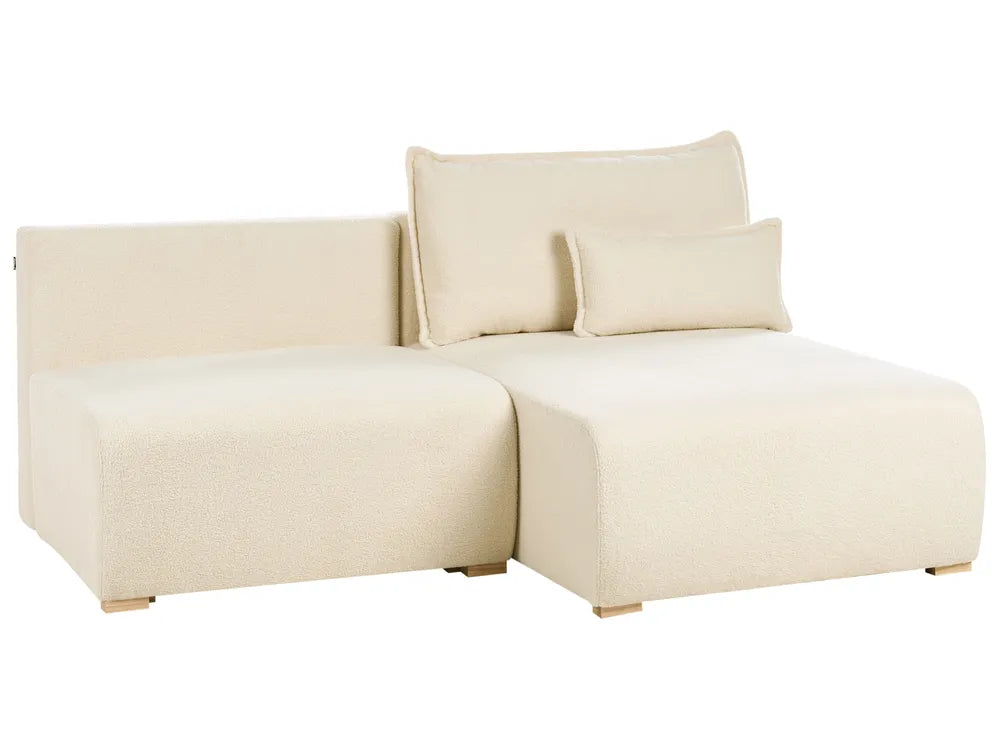 Modular Corner Sofa Boucle Off-White Left Hand Averni