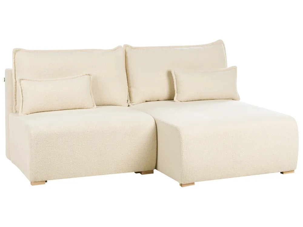 Modular Corner Sofa Boucle Off-White Left Hand Averni