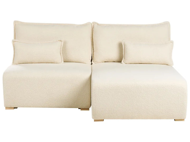 Modular Corner Sofa Boucle Off-White Left Hand Averni