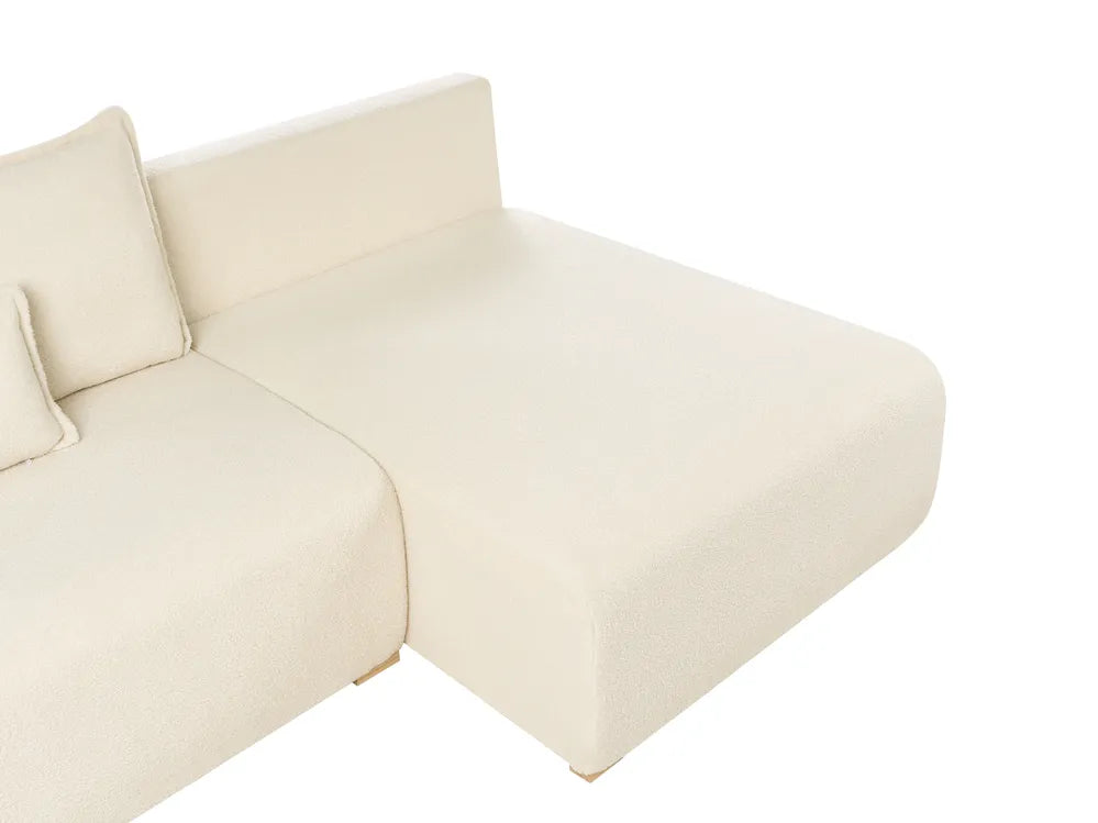 Modular Corner Sofa Boucle Off-White Left Hand Averni