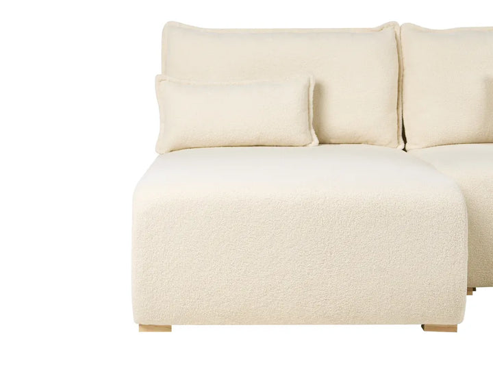 Modular Corner Sofa Boucle Off-White Right Hand Averni
