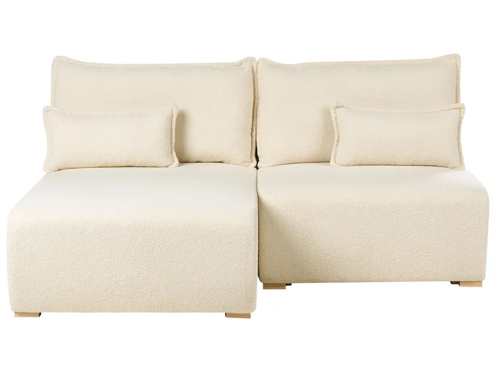 Modular Corner Sofa Boucle Off-White Right Hand Averni