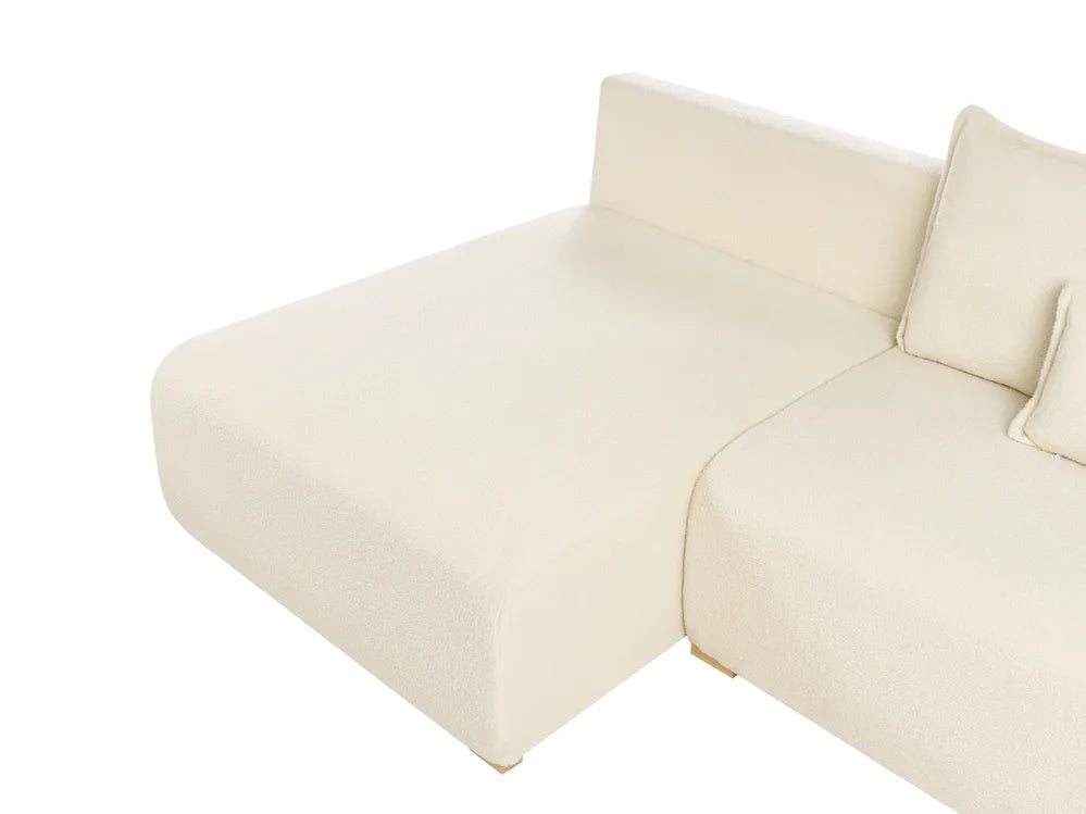 Modular Corner Sofa Boucle Off-White Right Hand Averni