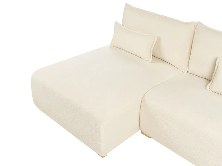 Modular Corner Sofa Boucle Off-White Right Hand Averni
