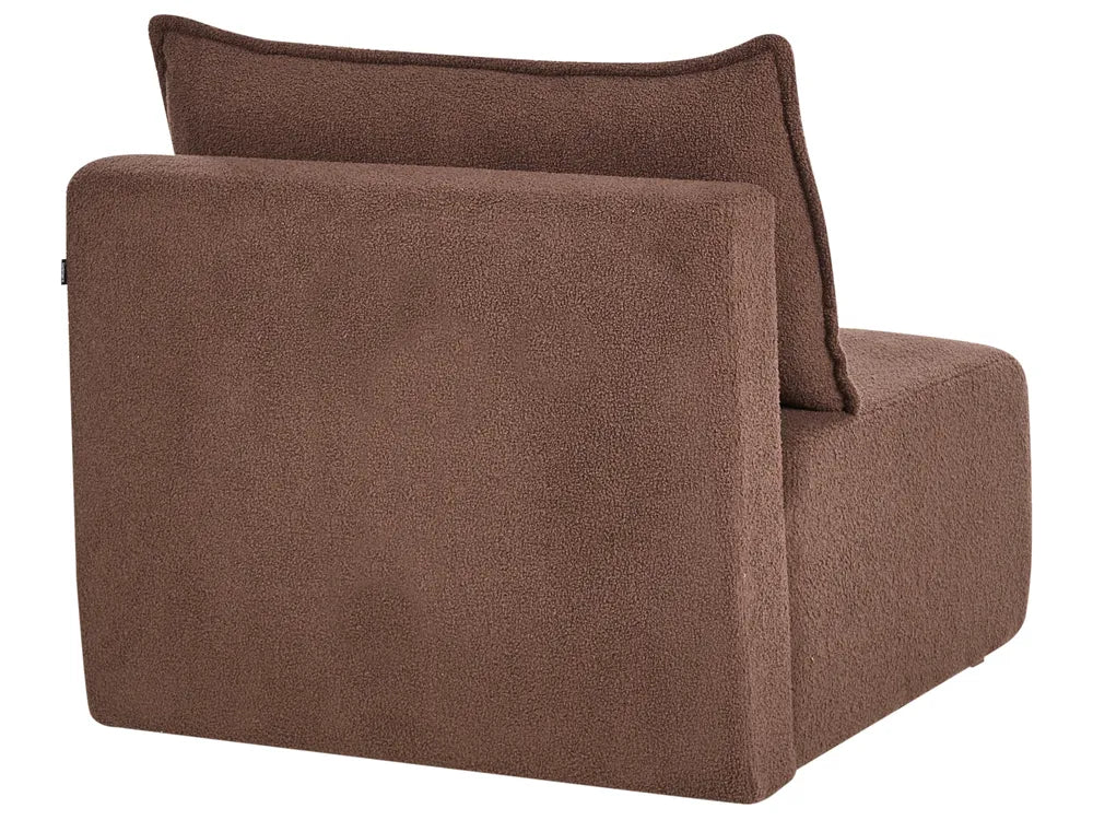 Modular Corner Sofa Boucle Brown Right Hand Averni
