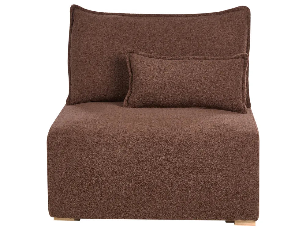 Modular Corner Sofa Boucle Brown Right Hand Averni