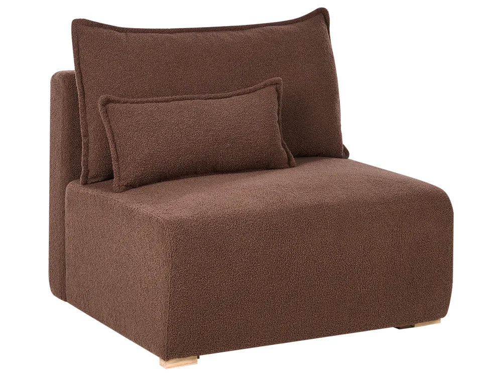 Modular Corner Sofa Boucle Brown Right Hand Averni