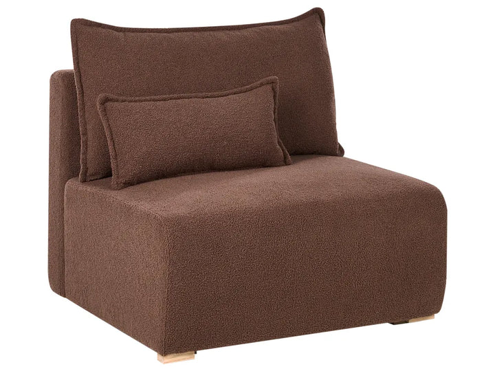 Modular Corner Sofa Boucle Brown Right Hand Averni