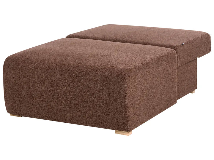 Modular Corner Sofa Boucle Brown Right Hand Averni