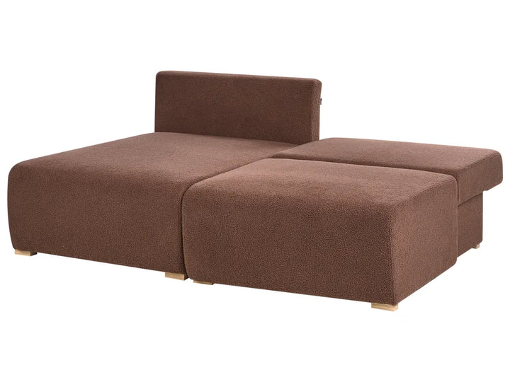 Modular Corner Sofa Boucle Brown Right Hand Averni