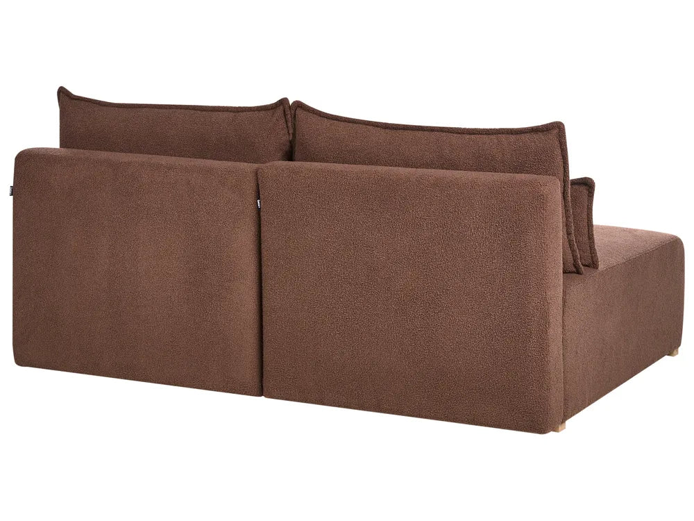Modular Corner Sofa Boucle Brown Right Hand Averni