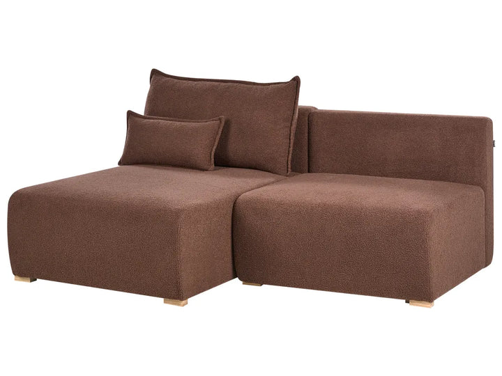 Modular Corner Sofa Boucle Brown Right Hand Averni