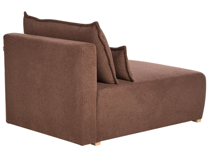 Modular Corner Sofa Boucle Brown Right Hand Averni