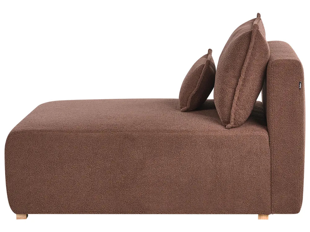Modular Corner Sofa Boucle Brown Right Hand Averni