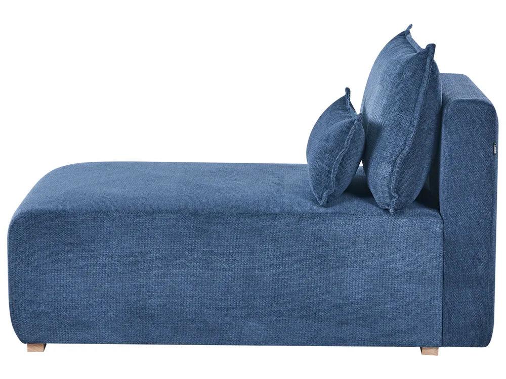 Modular Corner Sofa Fabric Blue Right Hand Averni