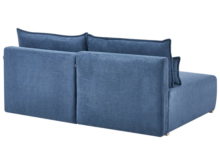 Modular Corner Sofa Fabric Blue Right Hand Averni