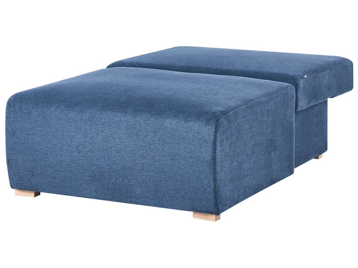 Modular Corner Sofa Fabric Blue Right Hand Averni