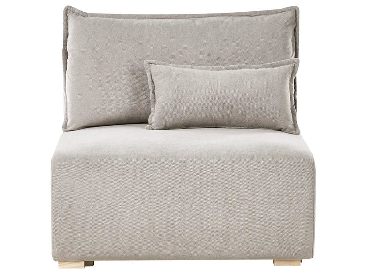 Modular Corner Sofa Fabric Grey Right Hand Averni