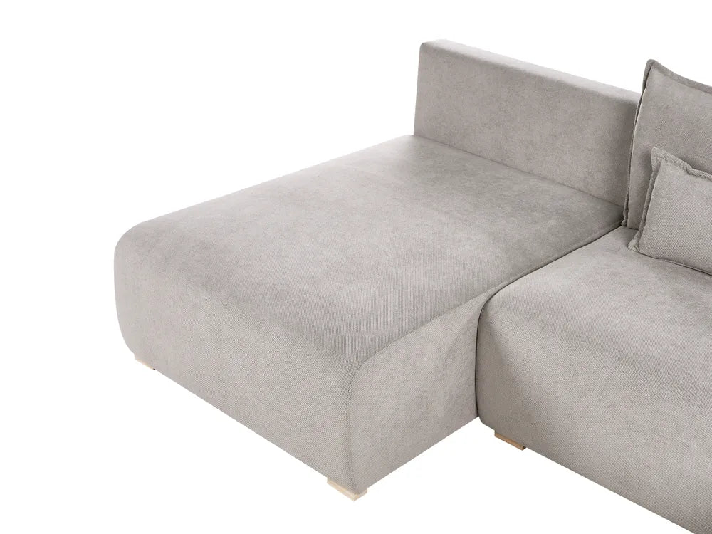 Modular Corner Sofa Fabric Grey Right Hand Averni