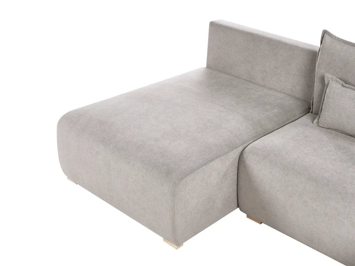 Modular Corner Sofa Fabric Grey Right Hand Averni