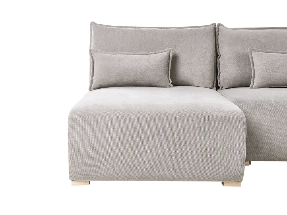 Modular Corner Sofa Fabric Grey Right Hand Averni