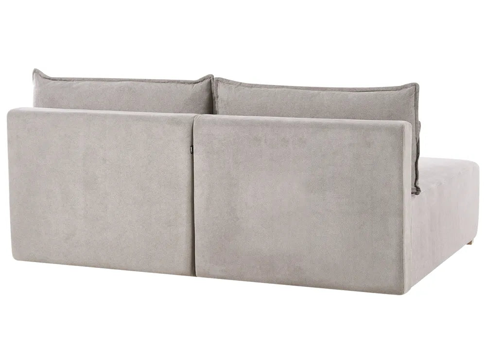 Modular Corner Sofa Fabric Grey Right Hand Averni