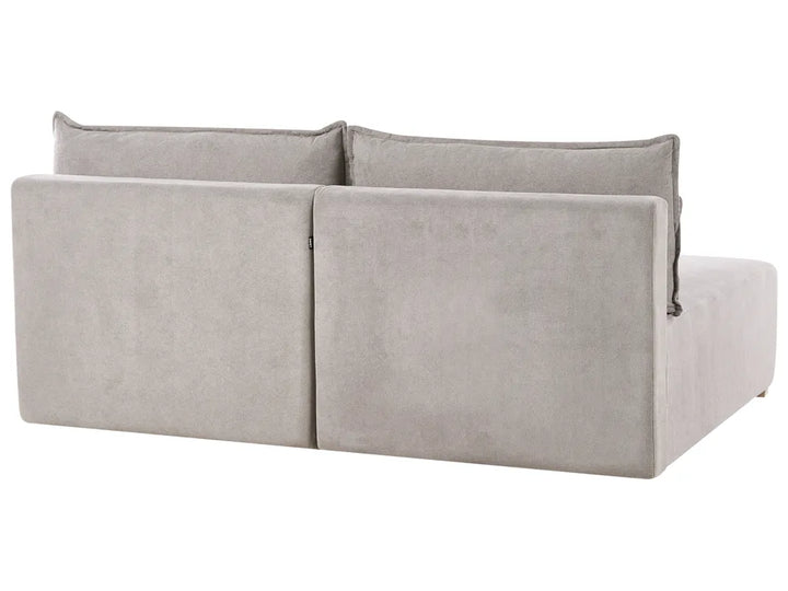 Modular Corner Sofa Fabric Grey Right Hand Averni