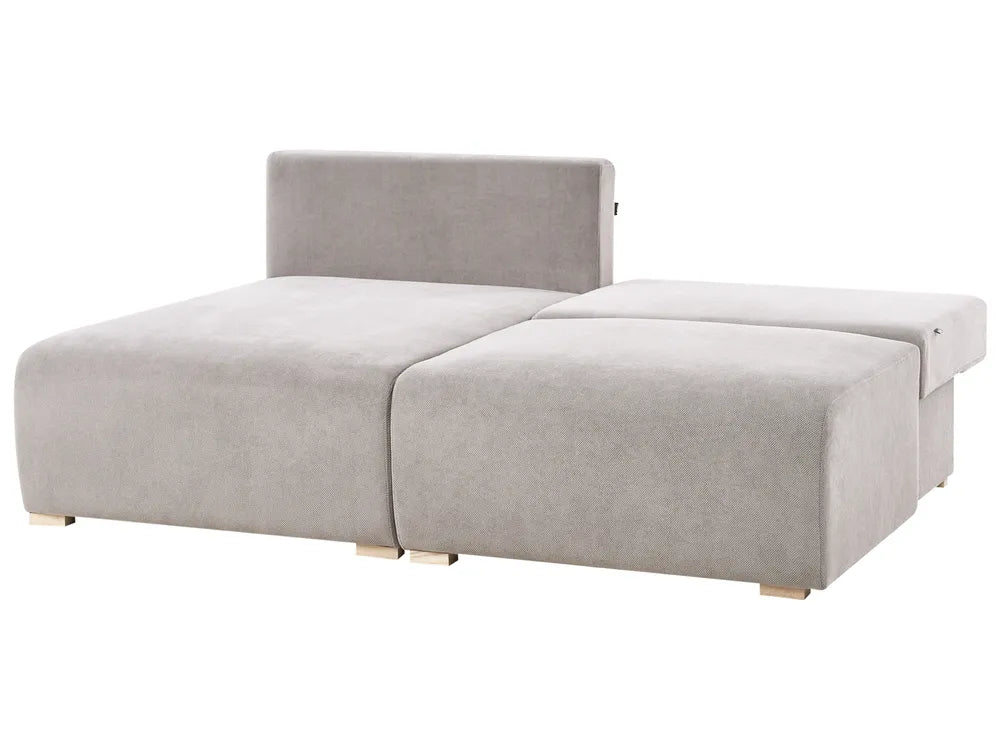 Modular Corner Sofa Fabric Grey Right Hand Averni